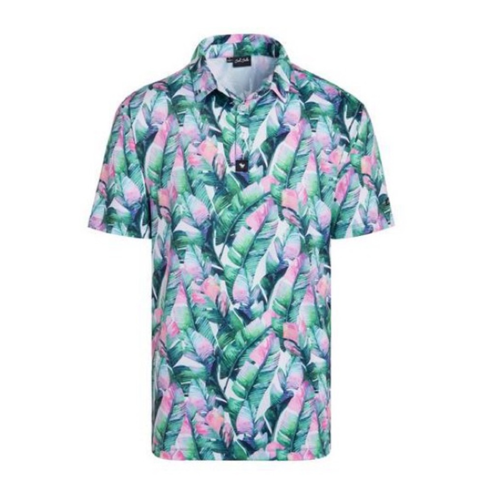 Bad Birdie Palm Short Sleeve Polo